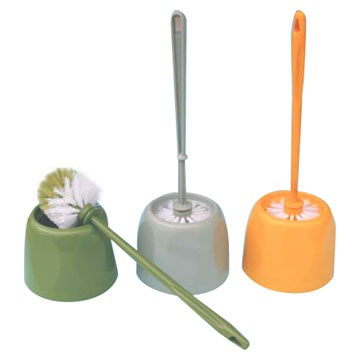 household plastic cleaning toilet brush with stable base