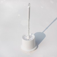 101N Plastic household toilet cleaning brush with round stand