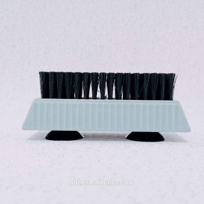 Plastic finger nail cleaning brush with suction stands for hospital